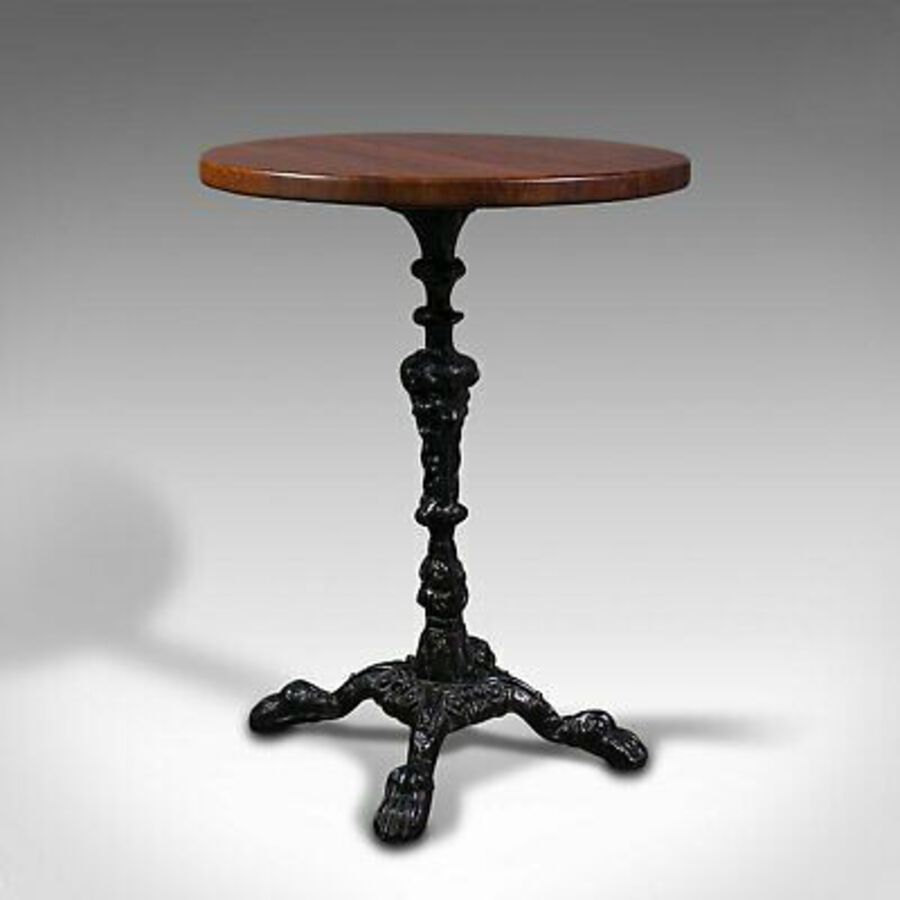 Vintage Orangery Table, English, Circular, Wine, Cast Iron, Mid 20th Century