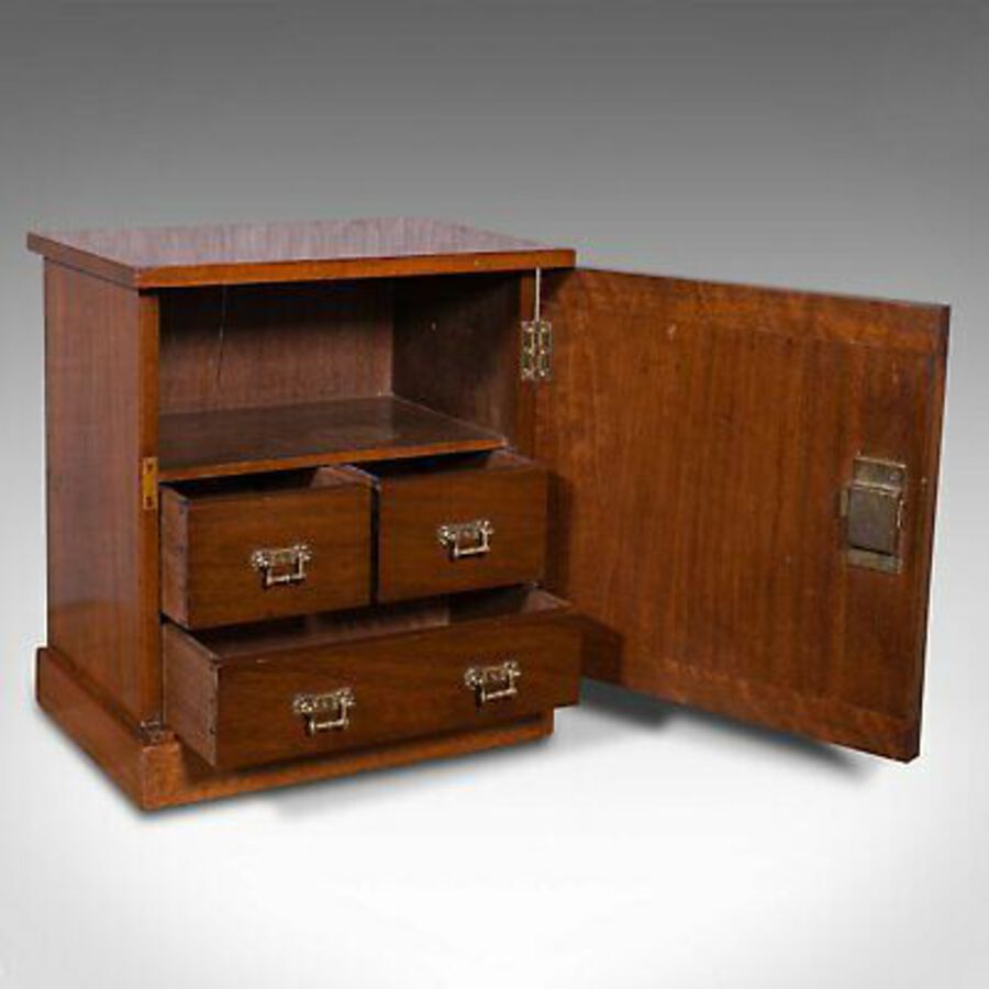 Antique Antique Collector's Cabinet, English, Walnut, Tea, Smoker's Cupboard, Edwardian