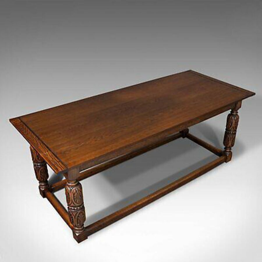 Antique Antique Refectory Table, English, Oak, Dining, Jacobean Revival, Edwardian, 1910
