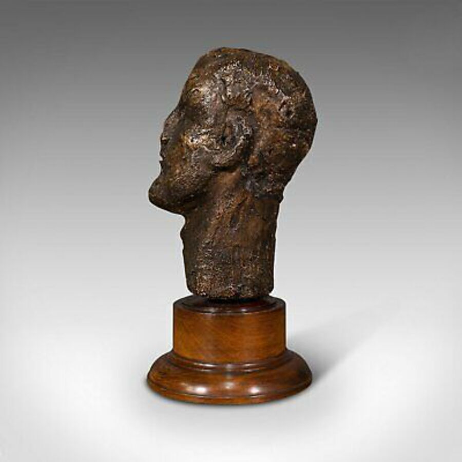 Antique Antique Male Portrait Bust, Continental, Plaster, Sculpture, Victorian, C.1860