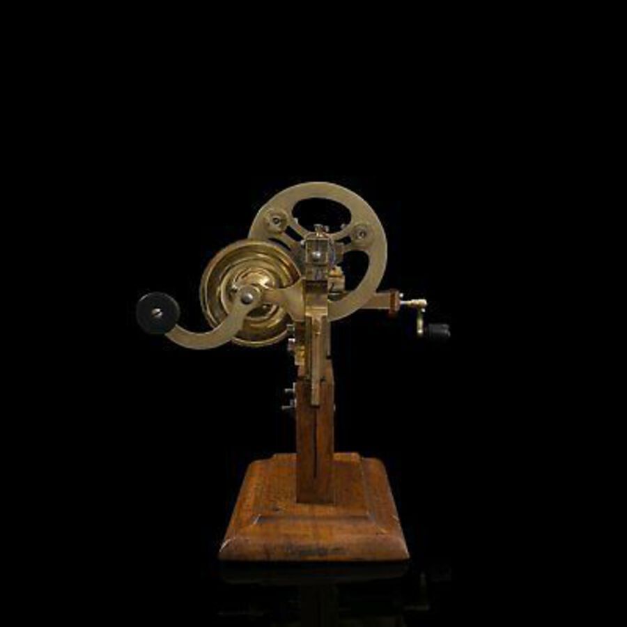 Antique Antique Watchmaker's Lathe, Swiss, Brass, Copper, Precision Instrument, C.1900