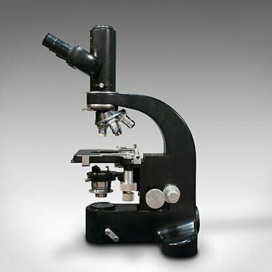 Antique Vintage Ernst Leitz Microscope, German, Dialux, Scientific Instrument, C.1960