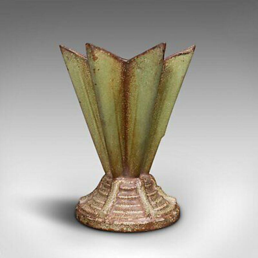 Antique Vintage Art Deco Display Vase, English, Cast Iron, Planter, Jardiniere, C.1930