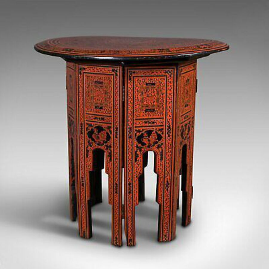 Antique Occasional Table, Oriental, Coffee, Lamp, Stand, Victorian, Circa 1850