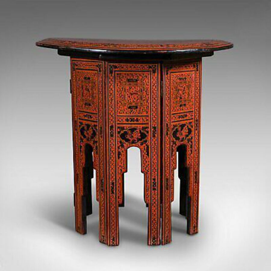 Antique Antique Occasional Table, Oriental, Coffee, Lamp, Stand, Victorian, Circa 1850