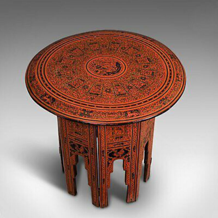 Antique Antique Occasional Table, Oriental, Coffee, Lamp, Stand, Victorian, Circa 1850