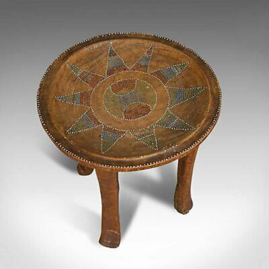 Antique Small Antique Tribal Side Table, Australian, Lamp, Stool, Late Victorian, C.1900