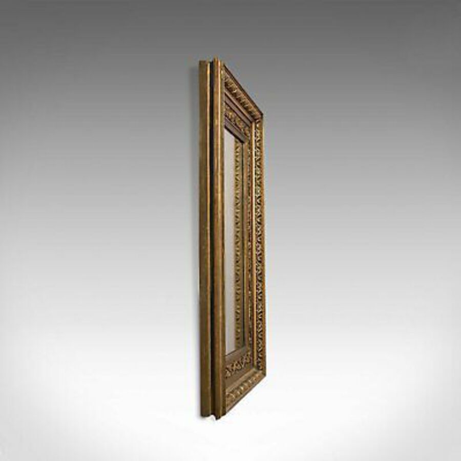 Antique Vintage Wall Mirror, English, Giltwood, Glass, Hall, Jacobean Revival, C.1950