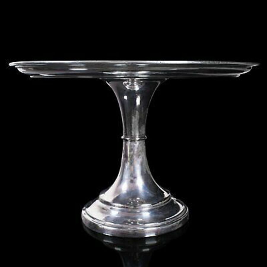 Antique Antique Cake Stand, English, Silver Plate Serving Dish, Afternoon Tea, Victorian