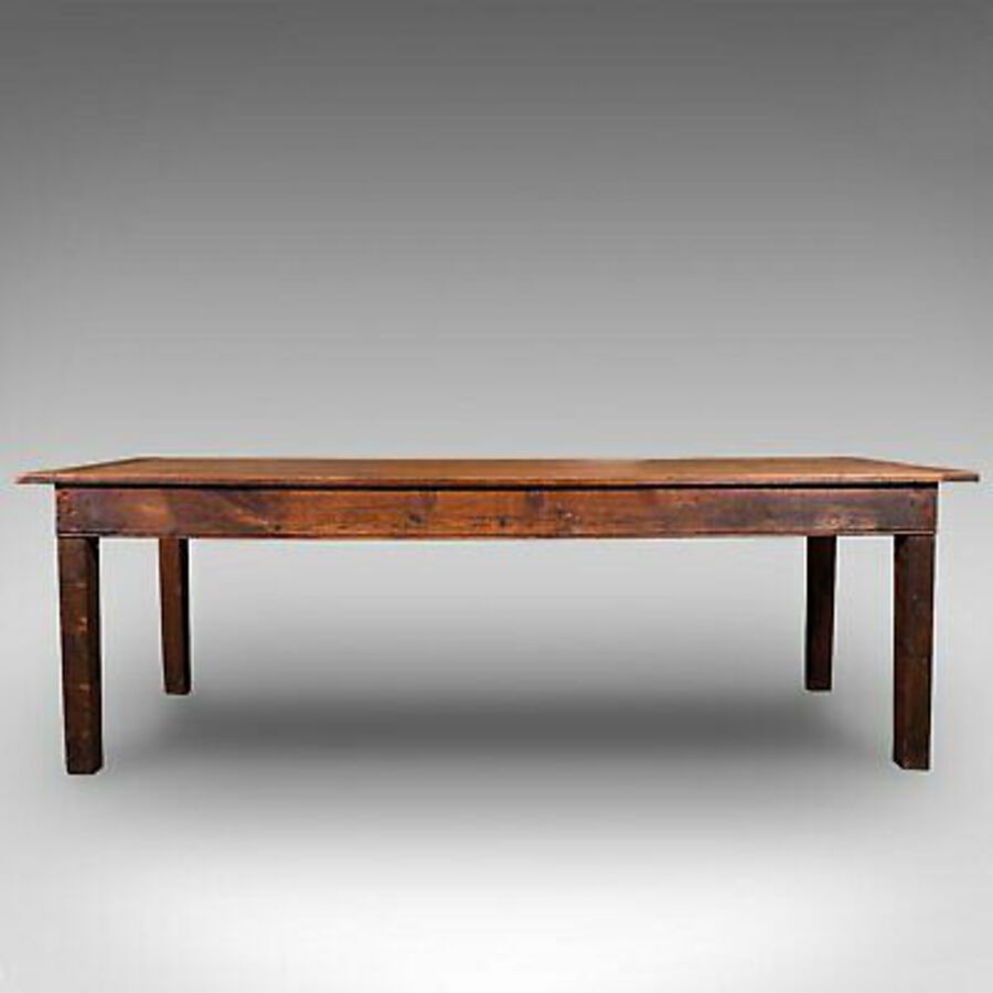 Antique Large, 8 Seat Antique Dining Table, English, Pine, Country Kitchen, Victorian