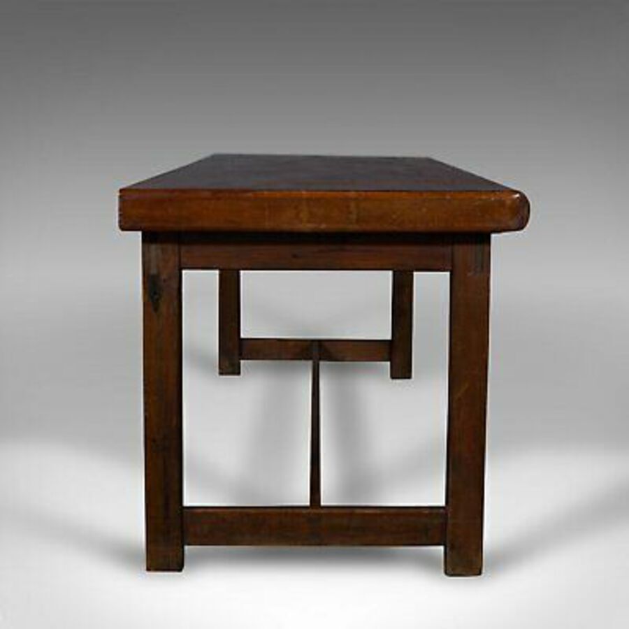 Antique Antique Leather Cutter's Bench, Italian, Console, Side Table, Victorian, C.1900