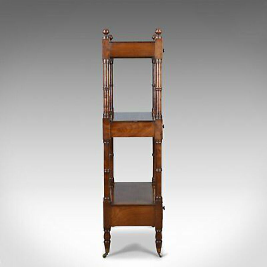 Antique Antique Whatnot, English, Mahogany, Three Tier, Victorian, Display Stand, c.1860