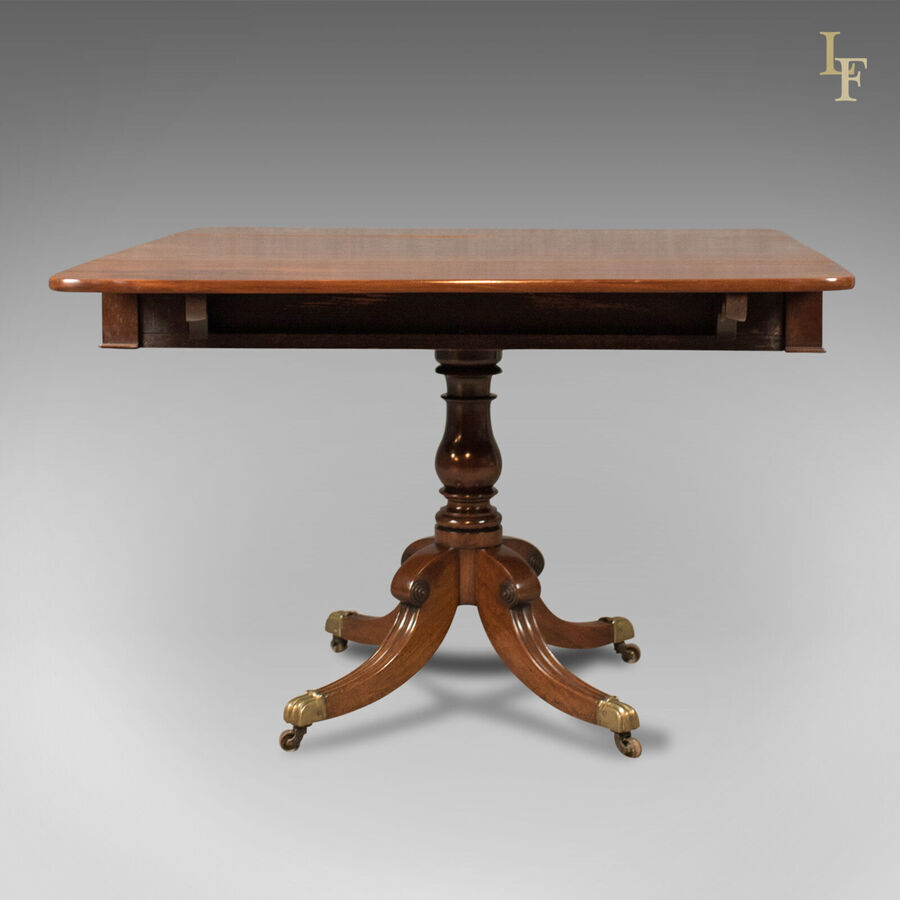 Antique Antique, Pembroke Table, Regency, Flame Mahogany, English, Quality Piece c.1820