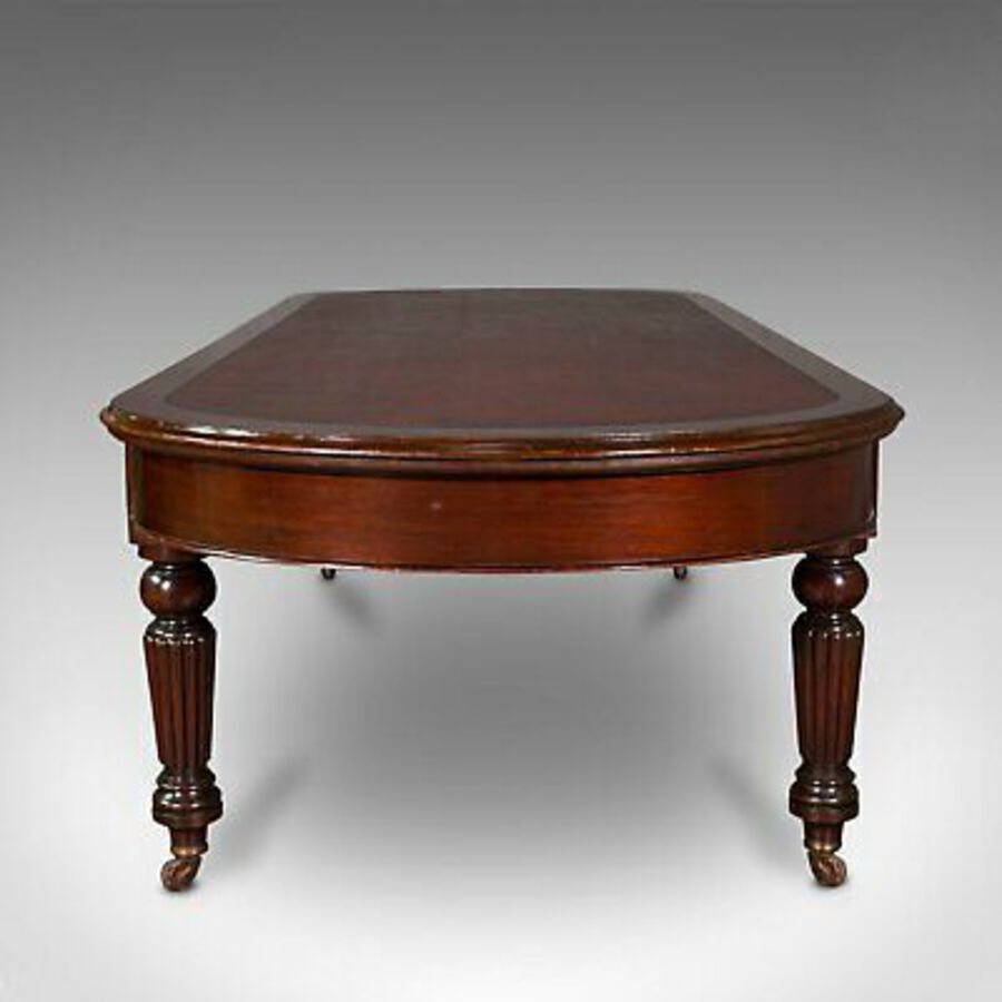 Antique Large 8 Seat Antique Library Table, Mahogany, Boardroom, Dining, Victorian, 1850