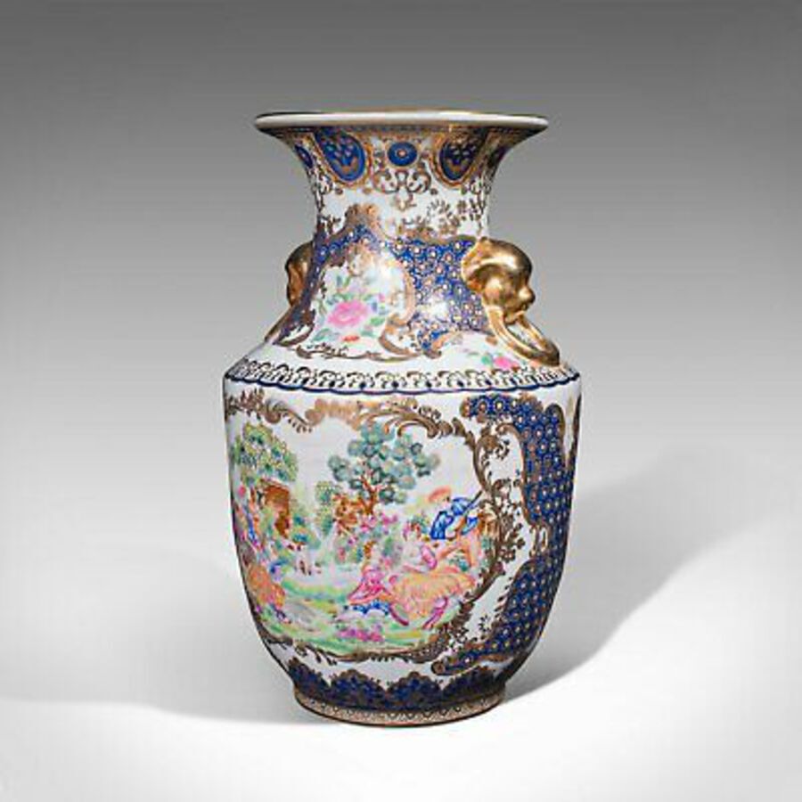 Antique Vintage Decorative Vase, Italian, Ceramic, Baluster, Baroque Revival, Art Deco