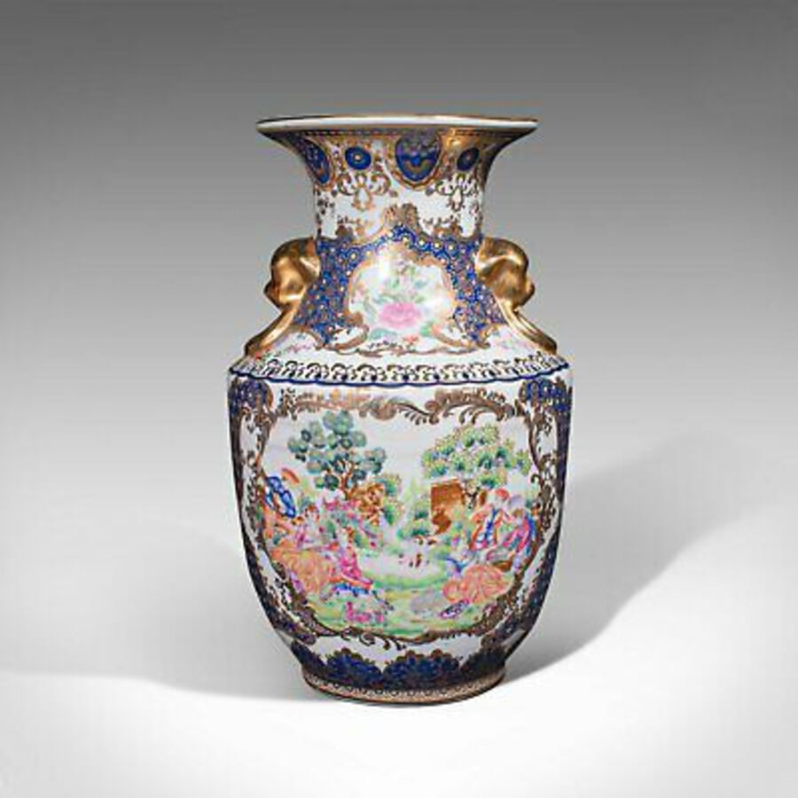 Antique Vintage Decorative Vase, Italian, Ceramic, Baluster, Baroque Revival, Art Deco