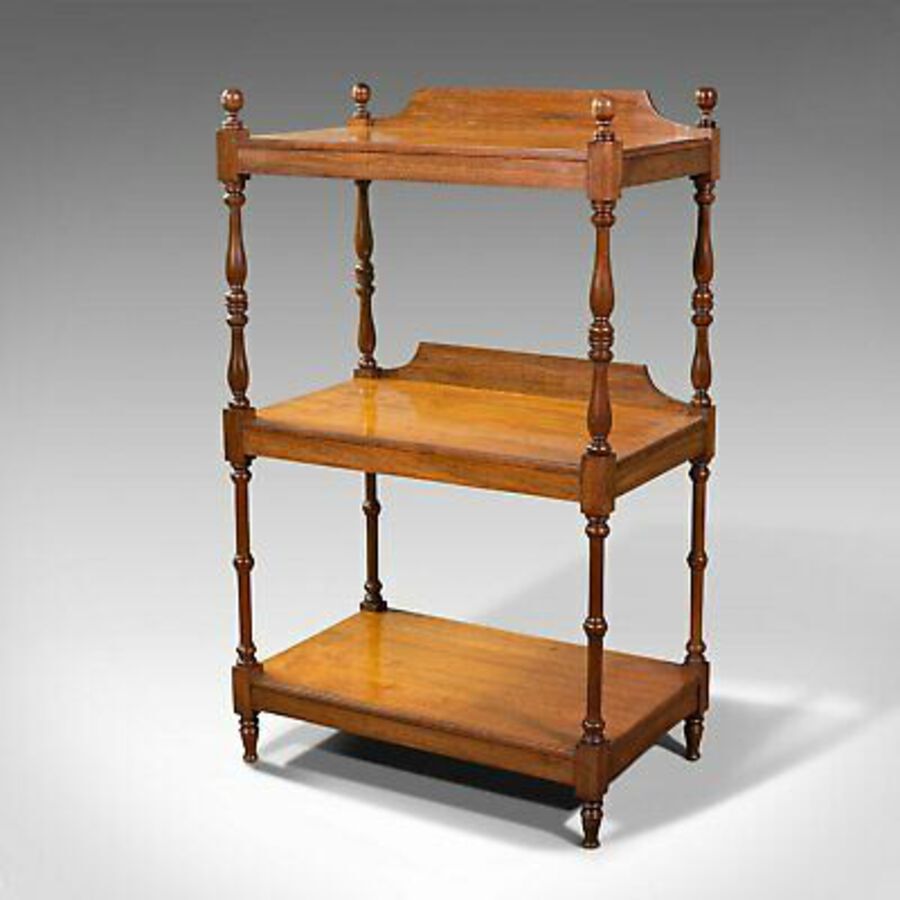Antique Antique 3 Tier Whatnot, English, Mahogany, Buffet, Display Stand, Victorian