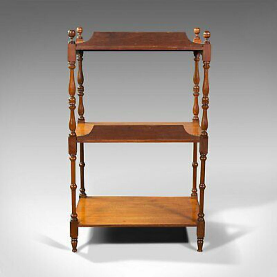 Antique Antique 3 Tier Whatnot, English, Mahogany, Buffet, Display Stand, Victorian