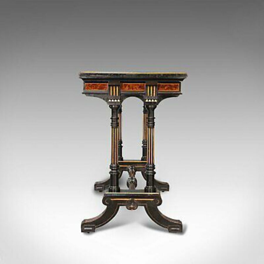 Antique Antique Card Table, Ebonised, Games, Gillow & Co, Aesthetic Period, Circa 1875