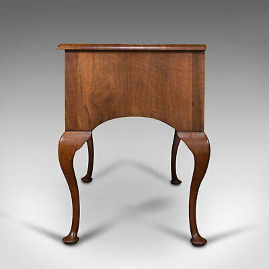 Antique Antique Writing Desk, English, Burr Walnut, Oak, Lowboy, Table, Georgian, C.1800