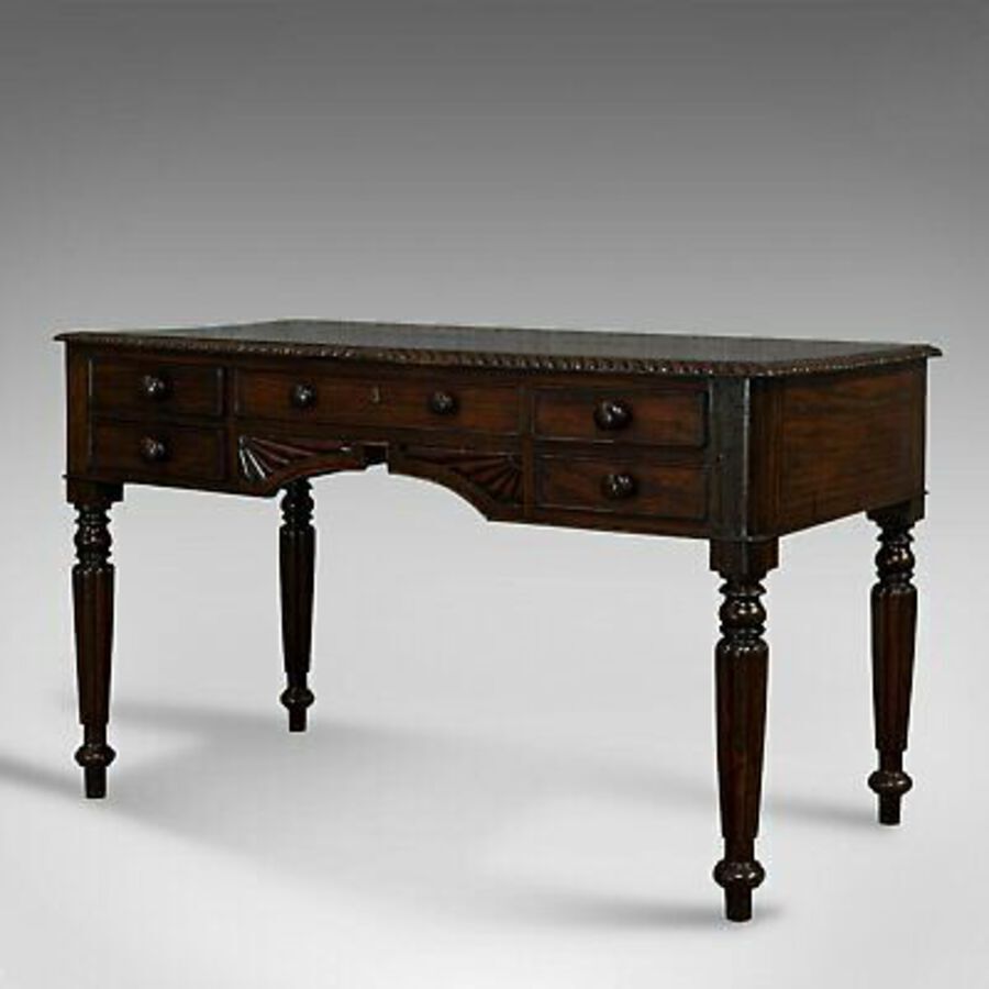 Antique Antique Writing Desk, English, Rosewood, Study, Side, Table, Regency, Circa 1820