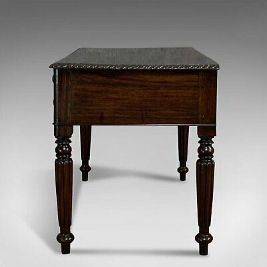Antique Antique Writing Desk, English, Rosewood, Study, Side, Table, Regency, Circa 1820