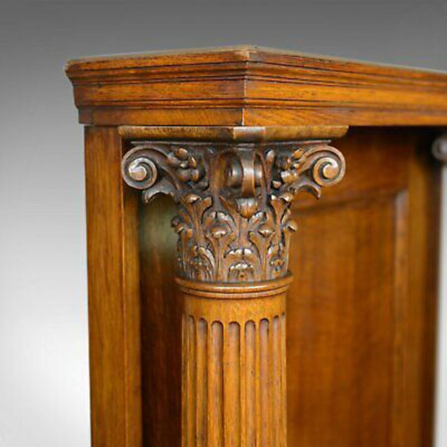 Antique Large Antique Oak Throne Chair, Edwardian, Seat, Classical, Corinthian, c.1910