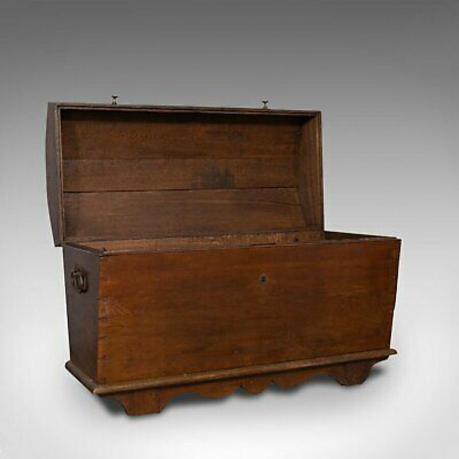 Antique Large Antique Shipping Chest, English, Oak, Carriage Trunk, Georgian, Circa 1800