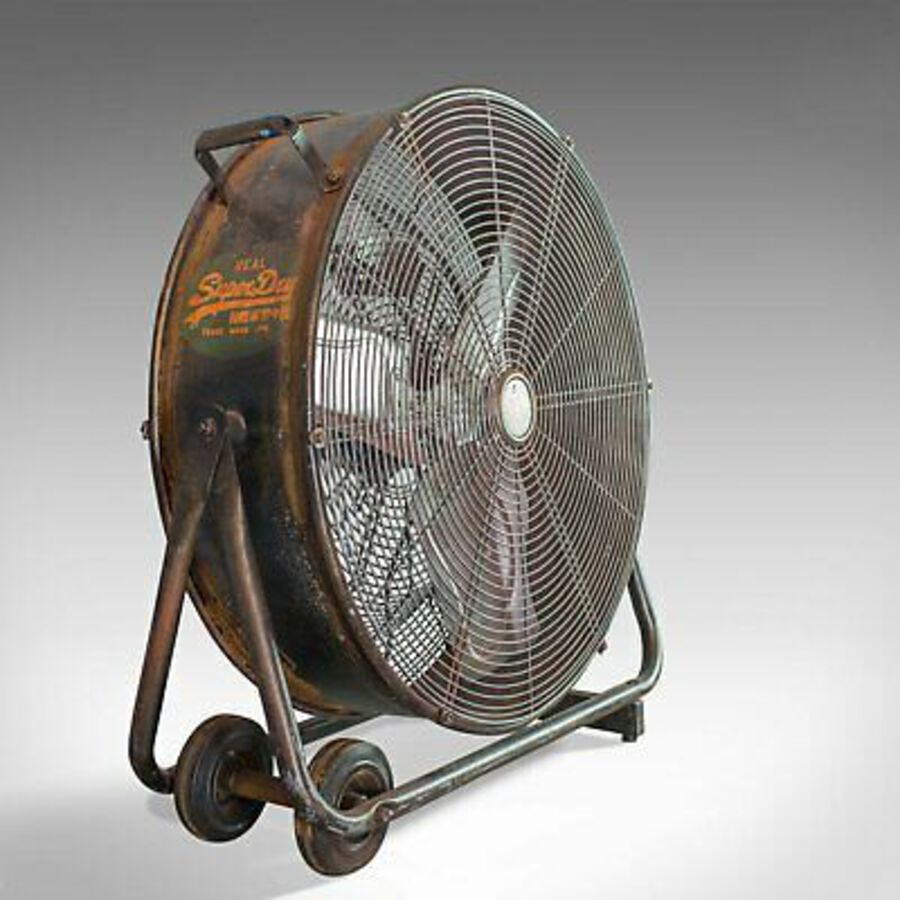 Antique Large Floor Standing Fan, Powerful, Superdry Branded, Industrial Cooling
