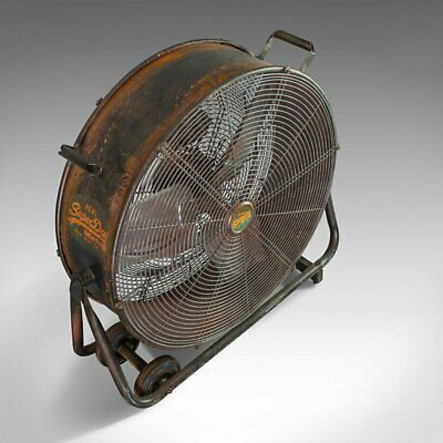 Antique Large Floor Standing Fan, Powerful, Superdry Branded, Industrial Cooling