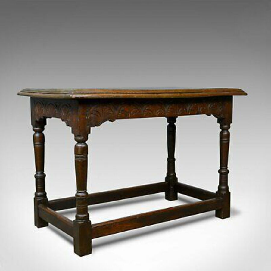 Antique Oak Console Table, English, Jacobean Revival, Refectory, C18th and Later