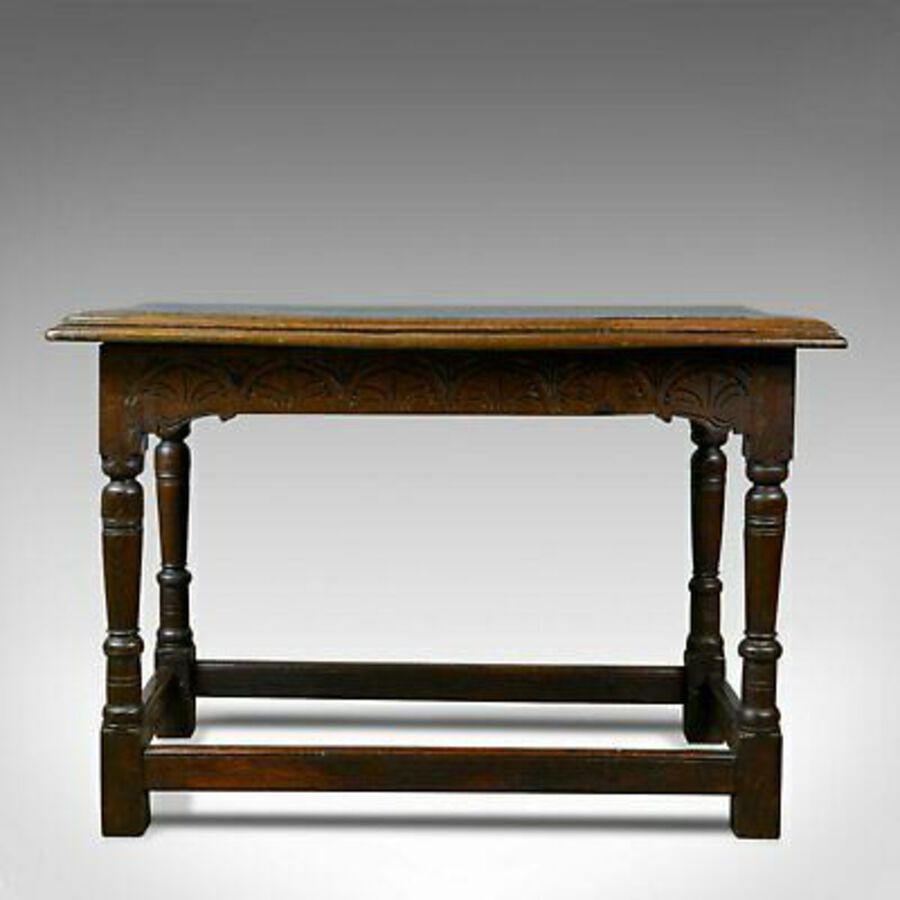 Antique Antique Oak Console Table, English, Jacobean Revival, Refectory, C18th and Later