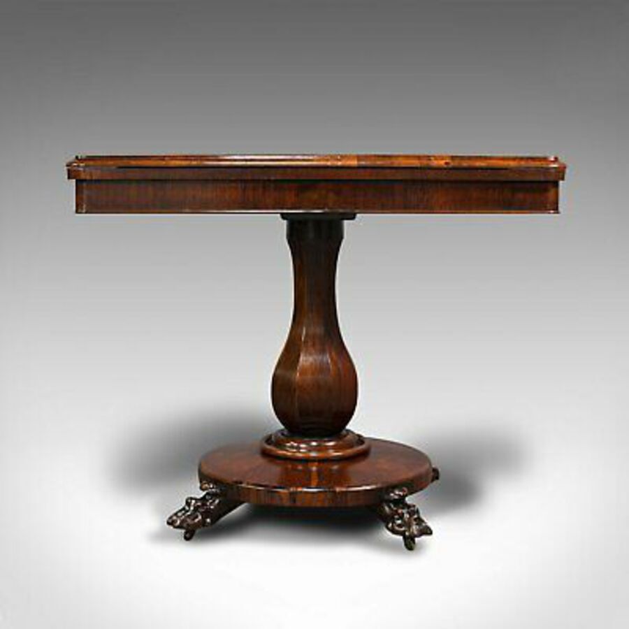 Antique Antique Folding Card Table, Rosewood, Games, Bridge, Newly Restored, Victorian
