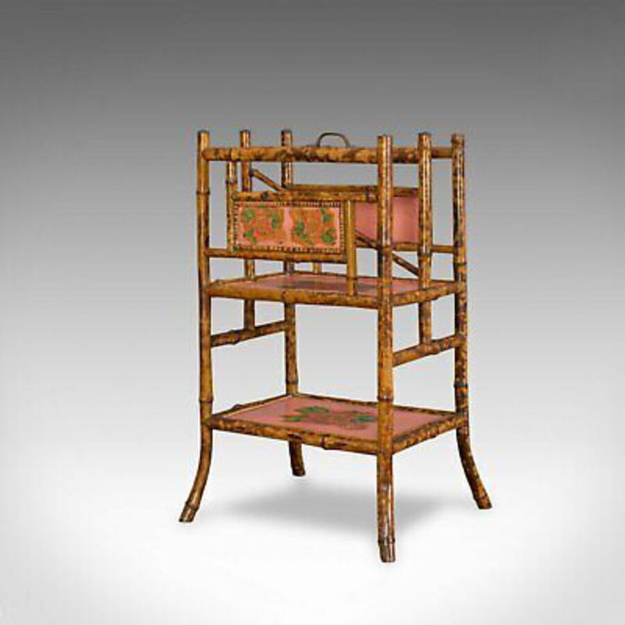 Antique Antique Canterbury, Oriental, Bamboo, Music Stand, Magazine Rack, Circa 1880