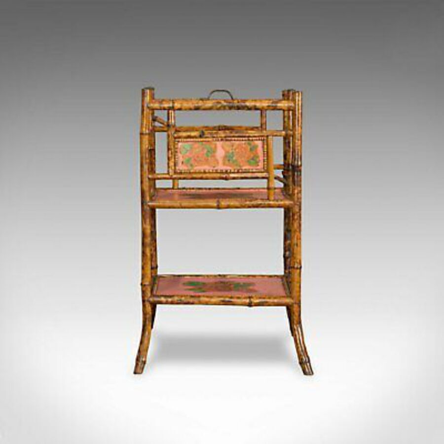 Antique Antique Canterbury, Oriental, Bamboo, Music Stand, Magazine Rack, Circa 1880