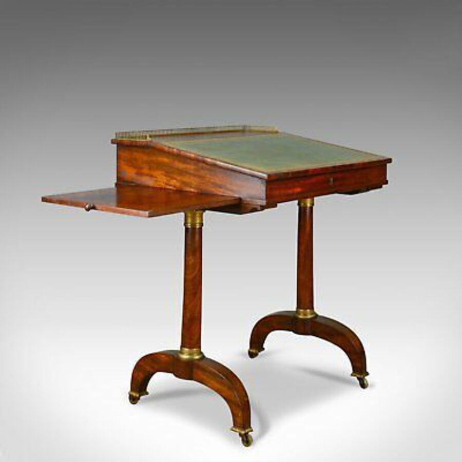 Antique Antique Writing Table, English, Regency, Mahogany, Davenport, Circa 1820