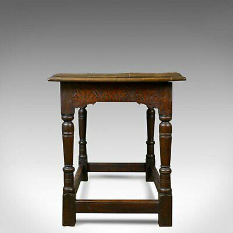 Antique Antique Oak Console Table, English, Jacobean Revival, Refectory, C18th and Later