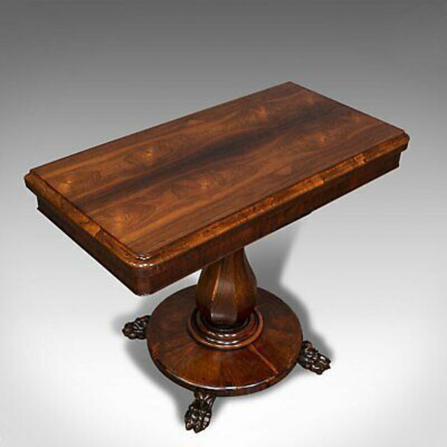 Antique Antique Folding Card Table, Rosewood, Games, Bridge, Newly Restored, Victorian