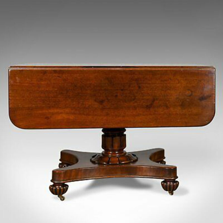 Antique Antique Pembroke Table, English, William IV, Mahogany, Sofa, Circa 1835