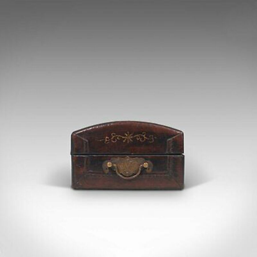 Antique Antique Jewellery Box, Japanese, Leather, Desk Caddy, Meiji Period, Circa 1900