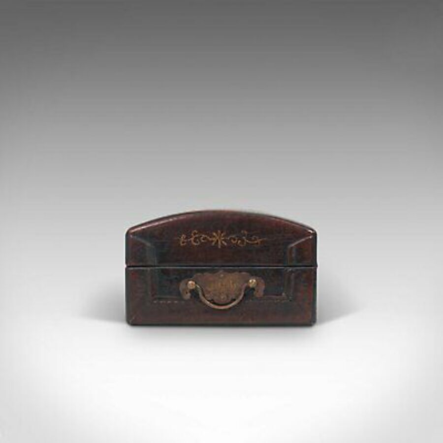 Antique Antique Jewellery Box, Japanese, Leather, Desk Caddy, Meiji Period, Circa 1900