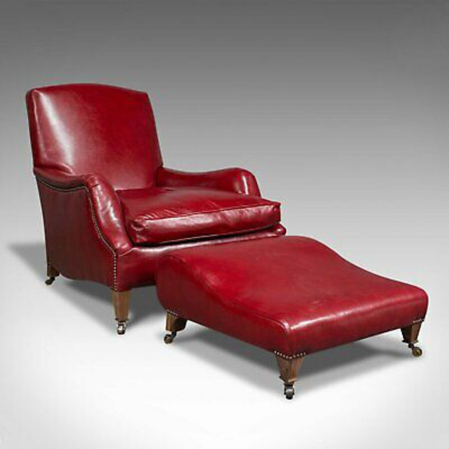 Antique Pair Of Bespoke Leather, Club Armchairs, 'The Dutchman' – chairs by London Fine