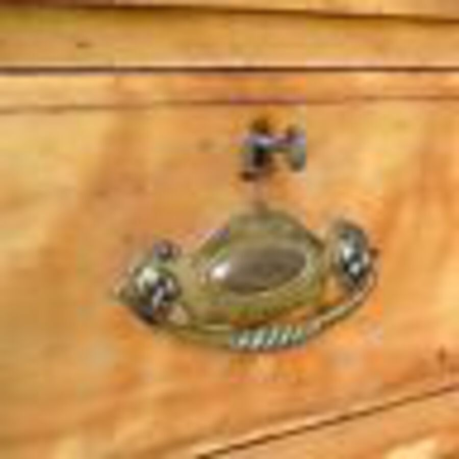 Antique Antique Chest of Drawers, Satinwood, English, Victorian Bedroom Circa 1900