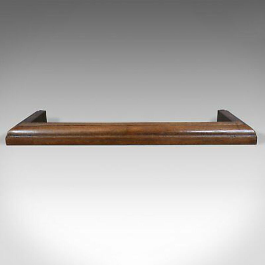 Antique Large Antique Fire Kerb, English, Victorian, Oak, Fireside Fender, Circa 1870