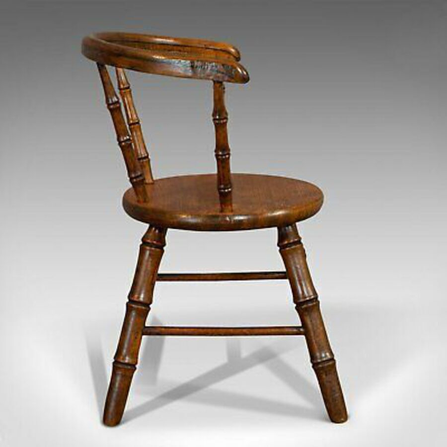 Antique Small Antique Windsor Chair, English, Oak, Apprentice, High Wycombe, Victorian