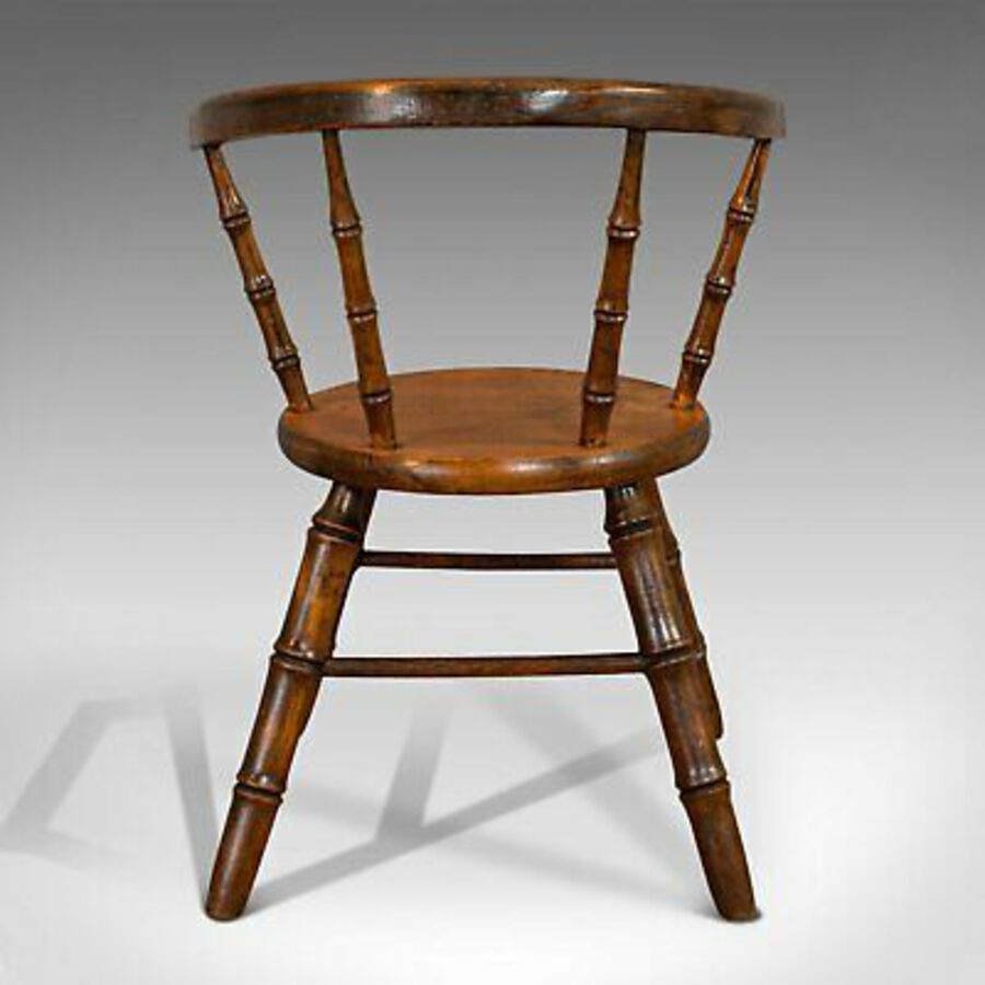 Antique Small Antique Windsor Chair, English, Oak, Apprentice, High Wycombe, Victorian