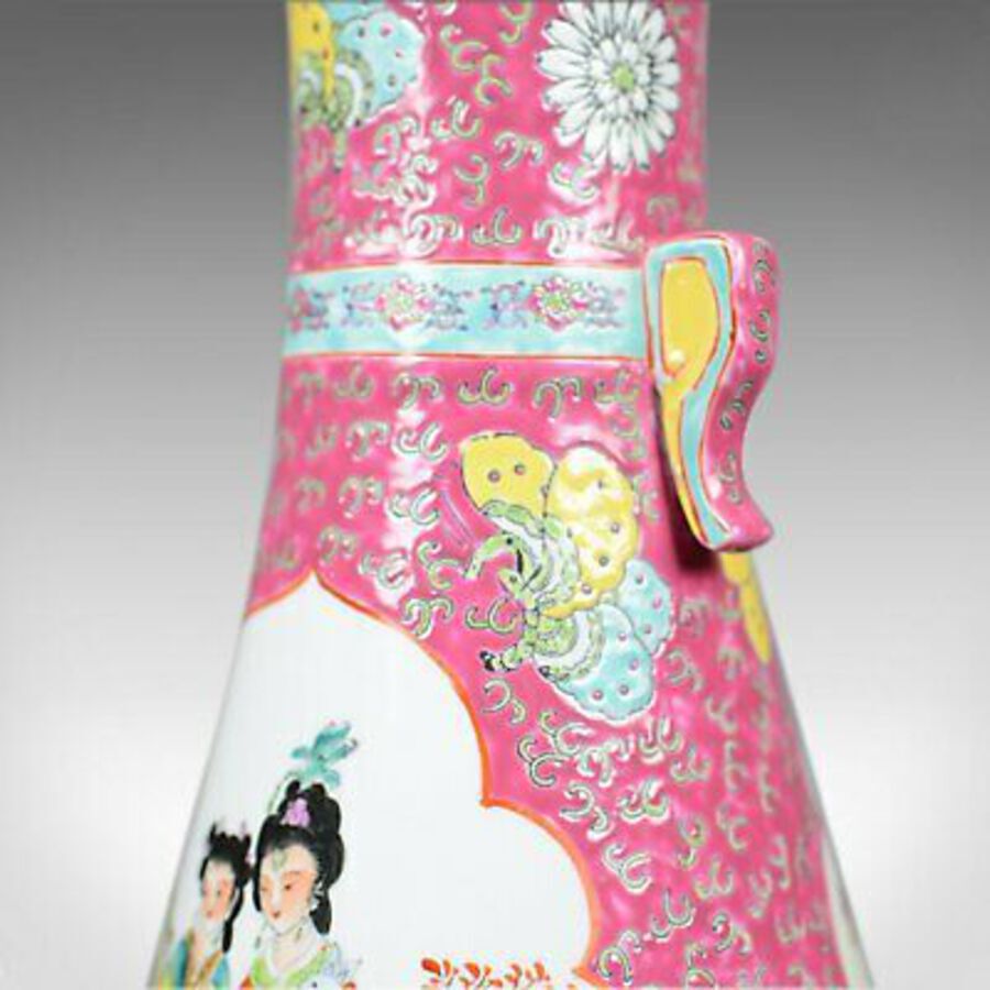 Antique Large, Vintage, Japanese Baluster Vase, Decorative Oriental, Ceramic Urn C20th