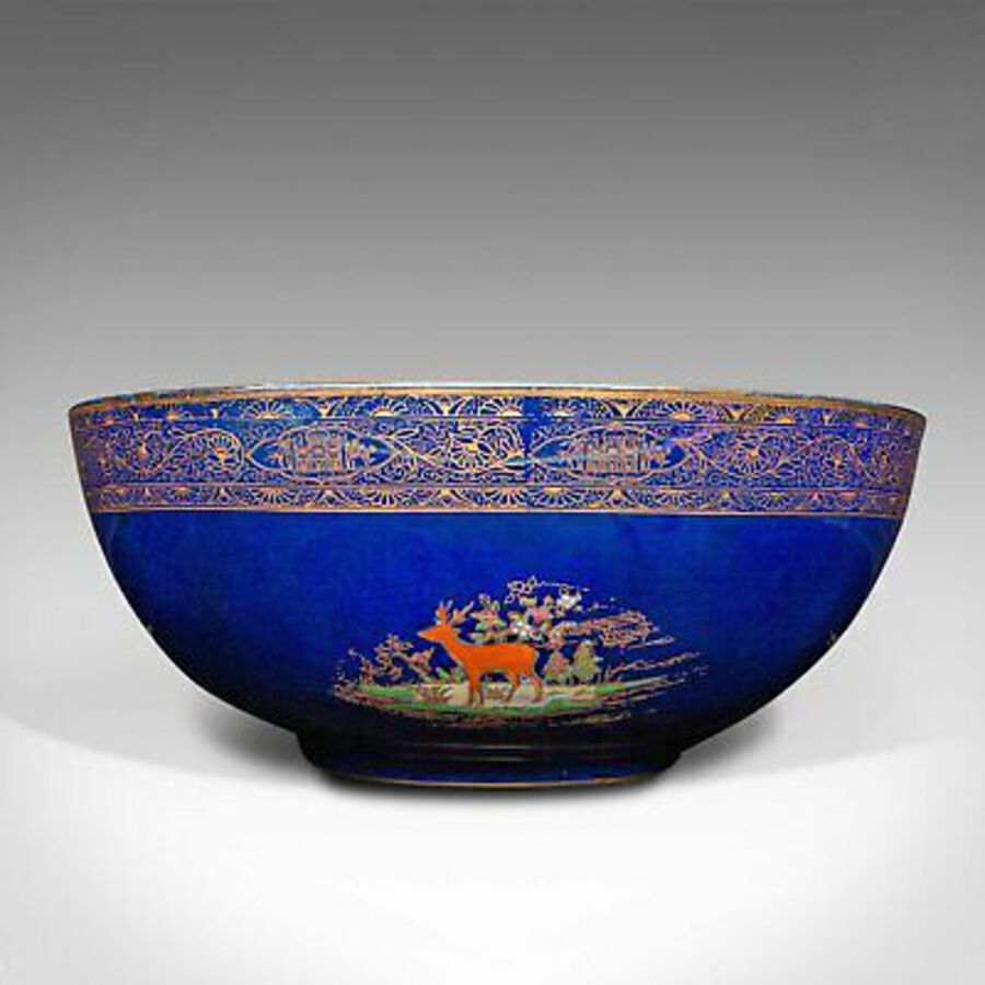 Antique Antique Decorative Fruit Bowl, English, Ceramic, Lustre, Serving Dish, C.1920