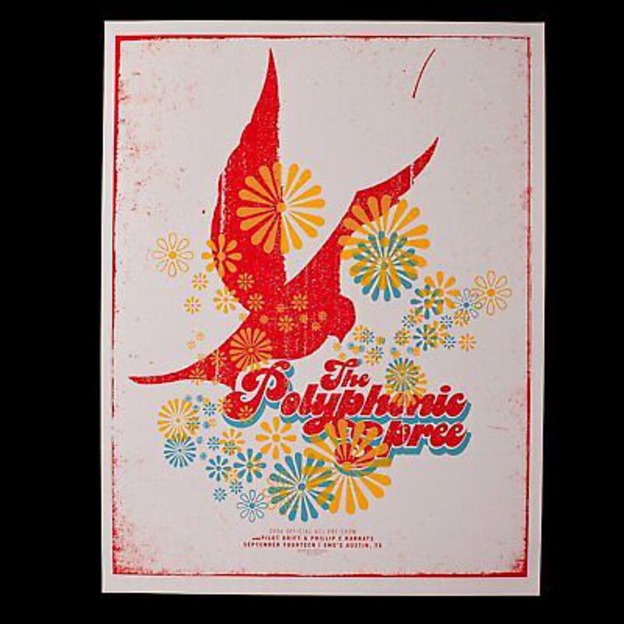 Antique Decorative Concert Poster, The Polyphonic Spree, Music, Art, Artist Signed, 2006