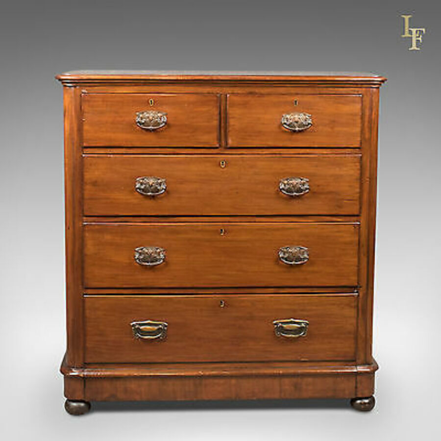 Antique Antique, Chest of Drawers, Victorian, Mahogany, English, Tallboy, Commode c.1880